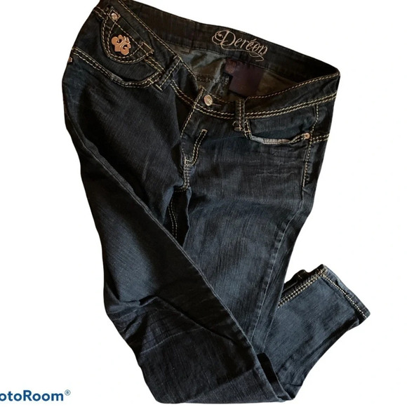 Dereon Y2K denim skinny jeans  Size 9/10 - Picture 2 of 16